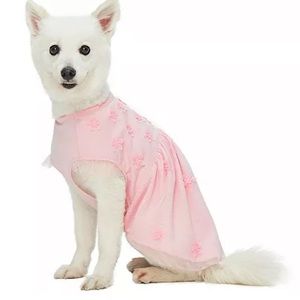 Blueberry Pet My Little Princess pink flower Tulle Dog Dress